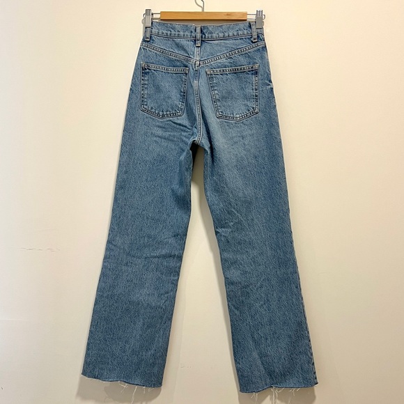 Zara High Waist Wide Leg Lt Denim Sz:2 - Picture 9 of 10